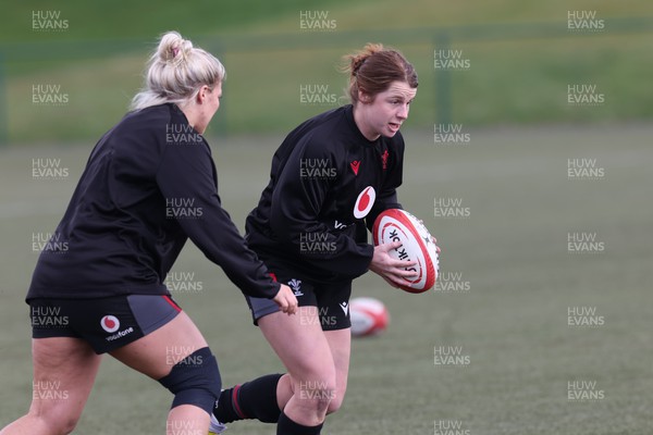 060423 -  Wales Women Rugby Squad Training session - Kate Williams during a training session ahead of their TicTok Women’s 6 Nations match against England