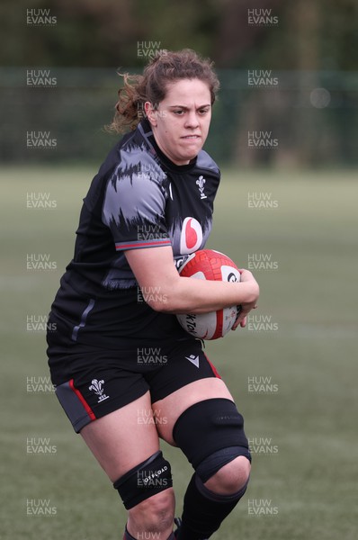 060423 -  Wales Women Rugby Squad - Natalia John during a training session ahead of their TicTok Women’s 6 Nations match against England