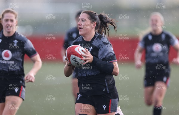 060423 -  Wales Women Rugby Squad - Georgia Evans during a training session ahead of their TicTok Women’s 6 Nations match against England