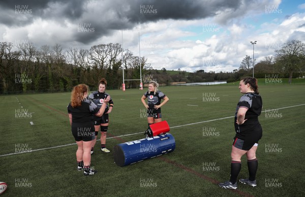 060423 -  Wales Women Rugby Squad Training session - during a training session ahead of their TicTok Women’s 6 Nations match against England