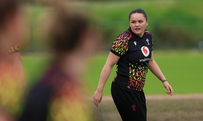 060526 - Wales Women Rugby Training Session - Jorja Aiono during training ahead of the 6 Nations match against Ireland