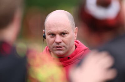 060526 - Wales Women Rugby Training Session - Sean Lynn, Wales Women head coach during training ahead of the 6 Nations match against Ireland