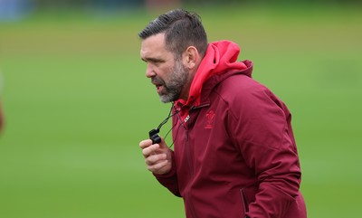 060526 - Wales Women Rugby Training Session - Steve Salvin, Wales Women interim forwards coach during training ahead of the 6 Nations match against Ireland