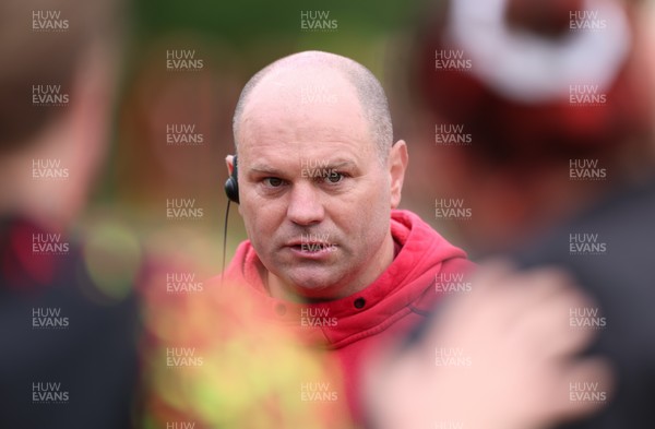 060526 - Wales Women Rugby Training Session - Sean Lynn, Wales Women head coach during training ahead of the 6 Nations match against Ireland