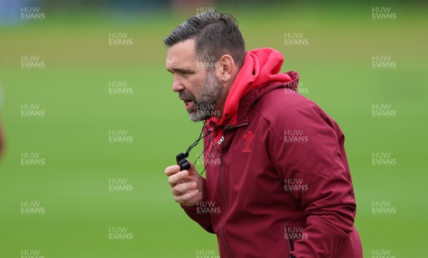 060526 - Wales Women Rugby Training Session - Steve Salvin, Wales Women interim forwards coach during training ahead of the 6 Nations match against Ireland