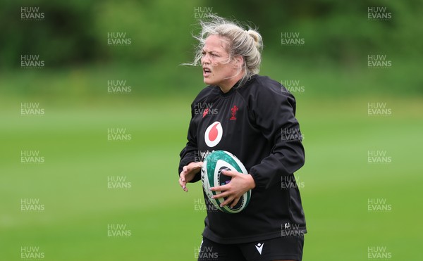060526 - Wales Women Rugby Training Session - Kelsey Jones during training ahead of the 6 Nations match against Ireland