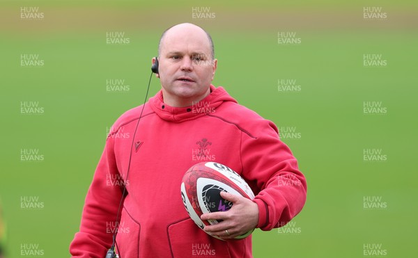 060526 - Wales Women Rugby Training Session - Sean Lynn, Wales Women head coach during training ahead of the 6 Nations match against Ireland