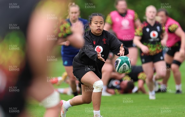 060526 - Wales Women Rugby Training Session - Jenna De Vera during training ahead of the 6 Nations match against Ireland