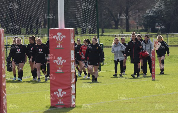 070323 - Wales Women Rugby Training Session - The Wales Women squad arrive for training