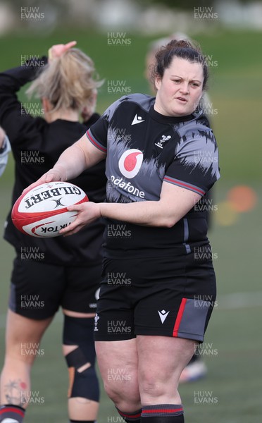 070323 - Wales Women Rugby Training Session - Abbey Constable during training session