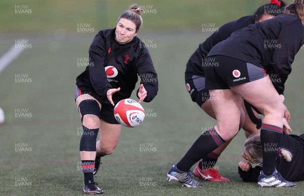 070323 - Wales Women Rugby Training Session - Keira Bevan during training session