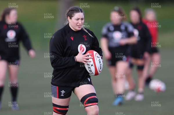 070323 - Wales Women Rugby Training Session - Gwen Crabb during training session