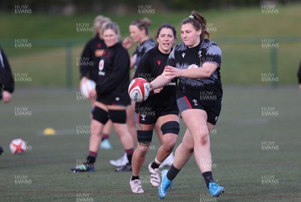 070323 - Wales Women Rugby Training Session - Gwenllian Pyrs during training session