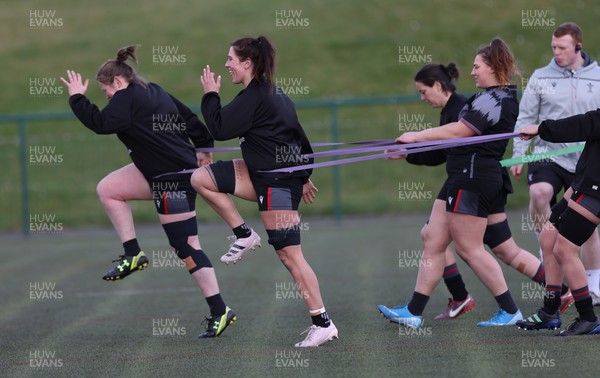 070323 - Wales Women Rugby Training Session - Wales Women team members during training session