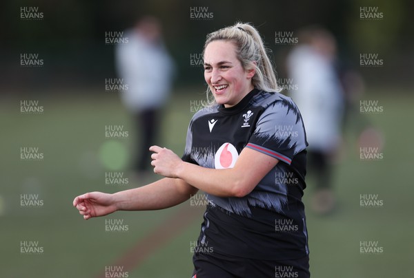 070323 - Wales Women Rugby Training Session - Courtney Keight during training session