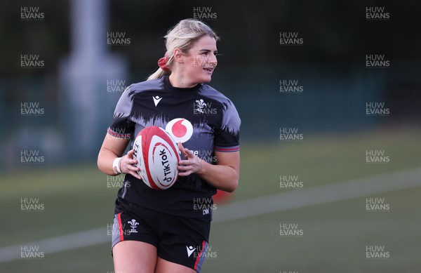 070323 - Wales Women Rugby Training Session - Carys Williams-Morris during training session