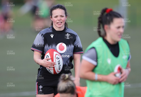 070323 - Wales Women Rugby Training Session - Megan Davies during training session