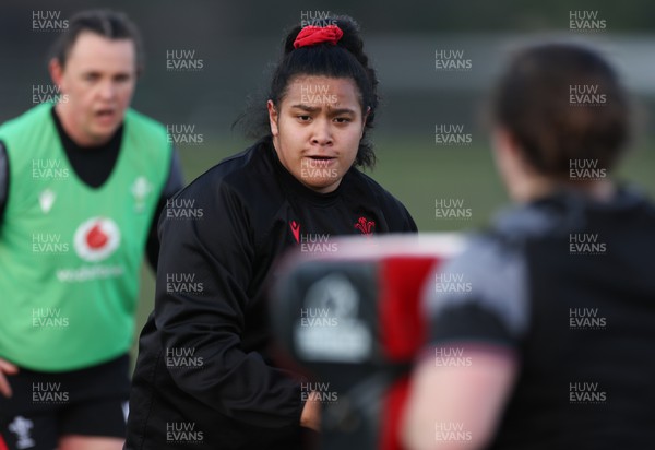 070323 - Wales Women Rugby Training Session - Sisilia Tuipulotu during training session