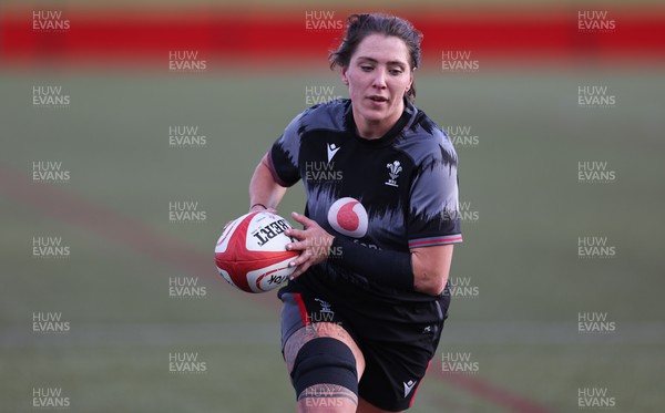 070323 - Wales Women Rugby Training Session - Georgia Evans during training session