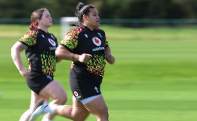 070426 - Wales Women Rugby Squad - Sisilia Tuipulotu during training session ahead of the opening Women’s 6 Nations match against Scotland