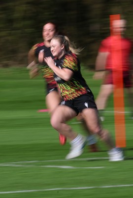 070426 - Wales Women Rugby Squad - Seren Lockwood during training session ahead of the opening Women’s 6 Nations match against Scotland