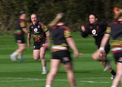 070426 - Wales Women Rugby Squad - Nikita Prothero during training session ahead of the opening Women’s 6 Nations match against Scotland