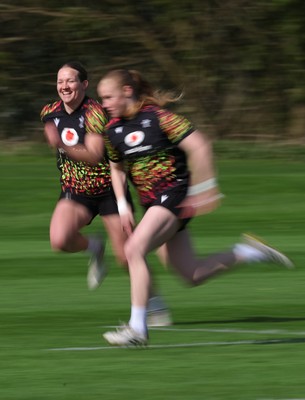 070426 - Wales Women Rugby Squad - Carys Cox during training session ahead of the opening Women’s 6 Nations match against Scotland