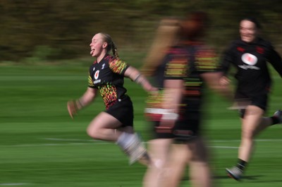070426 - Wales Women Rugby Squad - Nikita Prothero during training session ahead of the opening Women’s 6 Nations match against Scotland