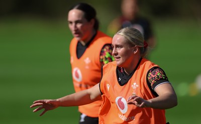 070426 - Wales Women Rugby Squad - Seren Singleton during training session ahead of the opening Women’s 6 Nations match against Scotland