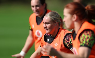 070426 - Wales Women Rugby Squad - Seren Singleton during training session ahead of the opening Women’s 6 Nations match against Scotland