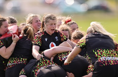 070426 - Wales Women Rugby Squad - Kate Williams during training session ahead of the opening Women’s 6 Nations match against Scotland