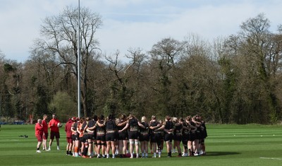 070426 - Wales Women Rugby Squad - The Wales team during training session ahead of the opening Women’s 6 Nations match against Scotland
