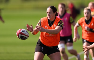070426 - Wales Women Rugby Squad - Courtney Keight  during training session ahead of the opening Women’s 6 Nations match against Scotland