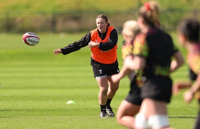 070426 - Wales Women Rugby Squad - Lleucu George during training session ahead of the opening Women’s 6 Nations match against Scotland
