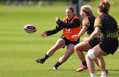 070426 - Wales Women Rugby Squad - Lleucu George during training session ahead of the opening Women’s 6 Nations match against Scotland