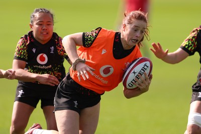 070426 - Wales Women Rugby Squad - Lisa Neumann during training session ahead of the opening Women’s 6 Nations match against Scotland