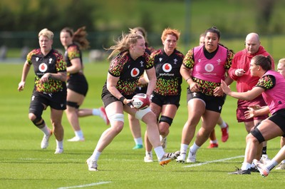 070426 - Wales Women Rugby Squad - Alaw Pyrs during training session ahead of the opening Women’s 6 Nations match against Scotland
