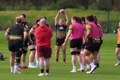 070426 - Wales Women Rugby Squad - Molly Reardon during training session ahead of the opening Women’s 6 Nations match against Scotland