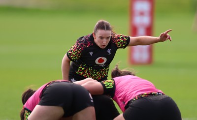 070426 - Wales Women Rugby Squad - Sian Jones during training session ahead of the opening Women’s 6 Nations match against Scotland
