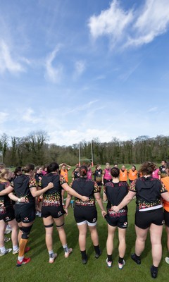 070426 - Wales Women Rugby Squad - The Wales team during training session ahead of the opening Women’s 6 Nations match against Scotland