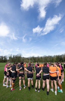 070426 - Wales Women Rugby Squad - The Wales team during training session ahead of the opening Women’s 6 Nations match against Scotland