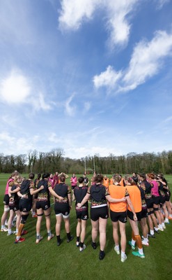 070426 - Wales Women Rugby Squad - The Wales team during training session ahead of the opening Women’s 6 Nations match against Scotland