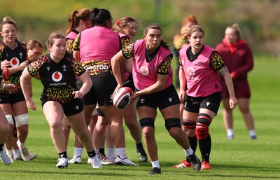 070426 - Wales Women Rugby Squad - Bryonie King during training session ahead of the opening Women’s 6 Nations match against Scotland