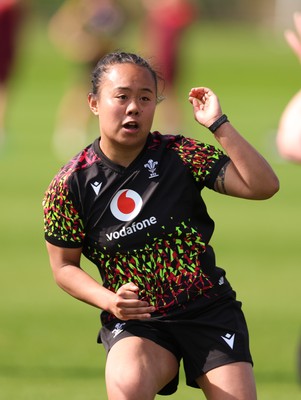 070426 - Wales Women Rugby Squad - Jenna De Vera during training session ahead of the opening Women’s 6 Nations match against Scotland