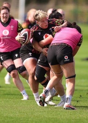 070426 - Wales Women Rugby Squad - Donna Rose during training session ahead of the opening Women’s 6 Nations match against Scotland