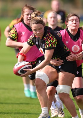 070426 - Wales Women Rugby Squad - Alisha Joyce during training session ahead of the opening Women’s 6 Nations match against Scotland