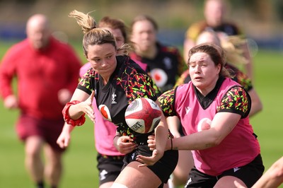 070426 - Wales Women Rugby Squad - Alisha Joyce during training session ahead of the opening Women’s 6 Nations match against Scotland