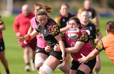 070426 - Wales Women Rugby Squad - Alisha Joyce during training session ahead of the opening Women’s 6 Nations match against Scotland