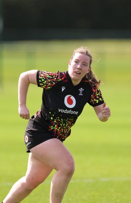 070426 - Wales Women Rugby Squad - Elan Jones during training session ahead of the opening Women’s 6 Nations match against Scotland