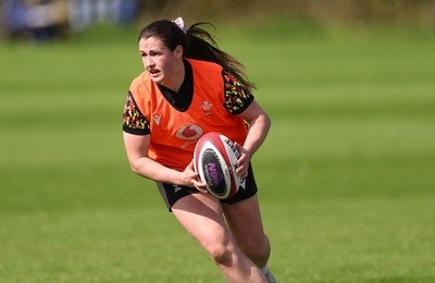 070426 - Wales Women Rugby Squad - Kayleigh Powell during training session ahead of the opening Women’s 6 Nations match against Scotland